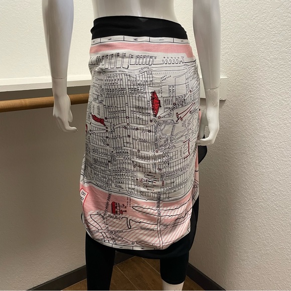 Kate Spade ♠️ New York Map Stripe Oblong Scarf & Pink Cyndy Kent Wallet BUNDLE - Picture 8 of 16